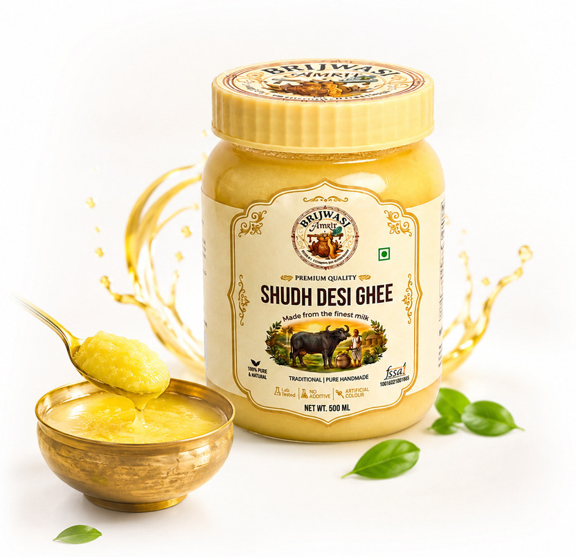 Daily Buffalo Ghee (500 ml) — Brijwasi Amrit Shudh Desi Ghee